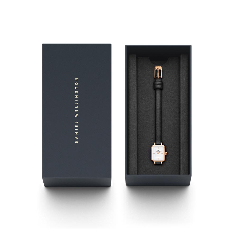 Danielwellingteon Quadro Mini Sheffield Minimal Women'S Leather Watch