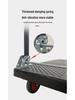 Foldable Silent Flatbed Hand Truck - Lightweight, Thickened, Household Trolley Dolly Cart