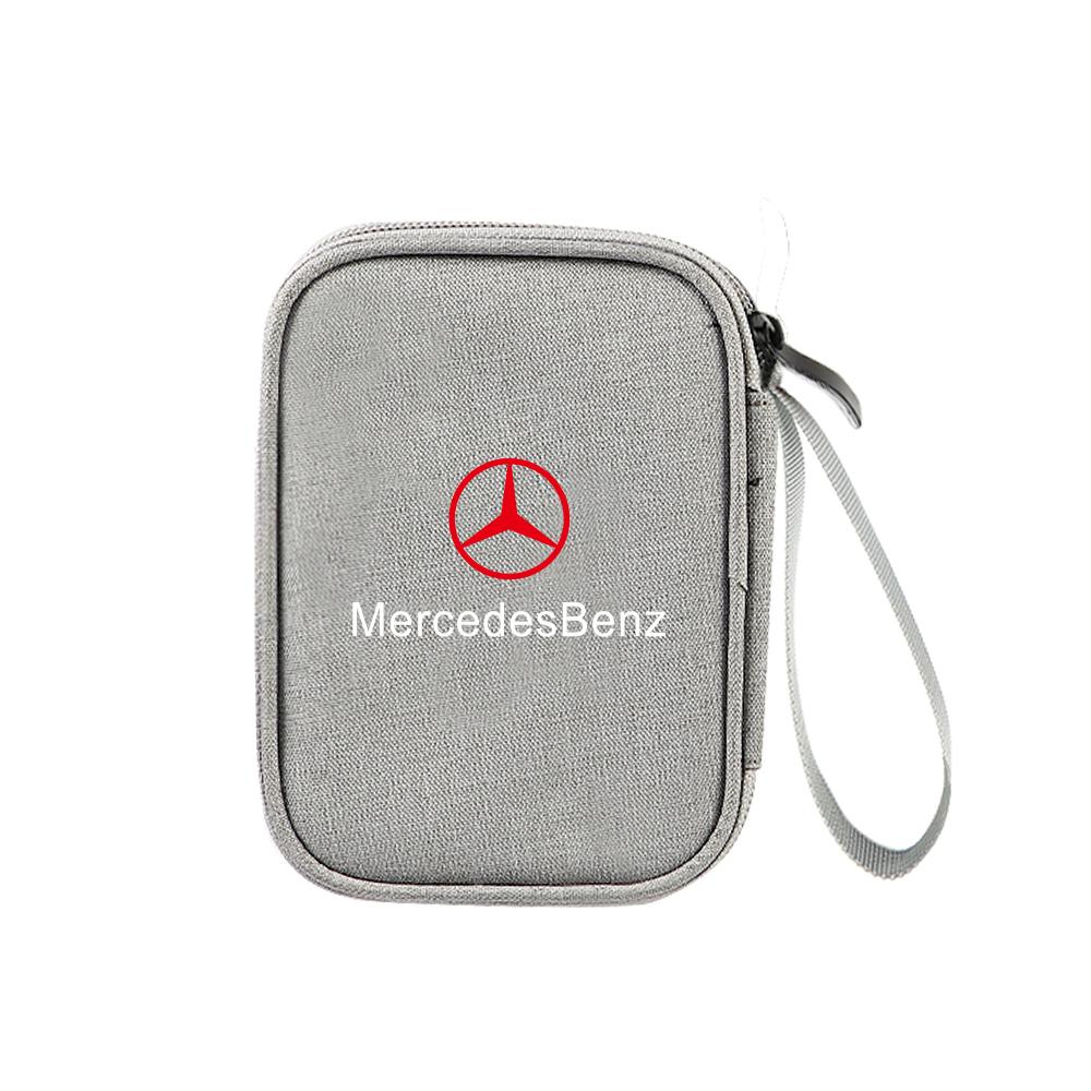 GLC GLB 1pc Car Digital Supplies Storage Bag USB Cable Storage Box For Mercedes Benz AMG W204 W213 W205 W211 W176 W218 W212 W17