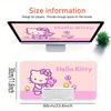 Hello Kitty, Flowers Themed XXL Mouse Pad - Non-slip Rubber Desk Mat for Gaming and Office Use, Multi-Function Keyboard  0826022a