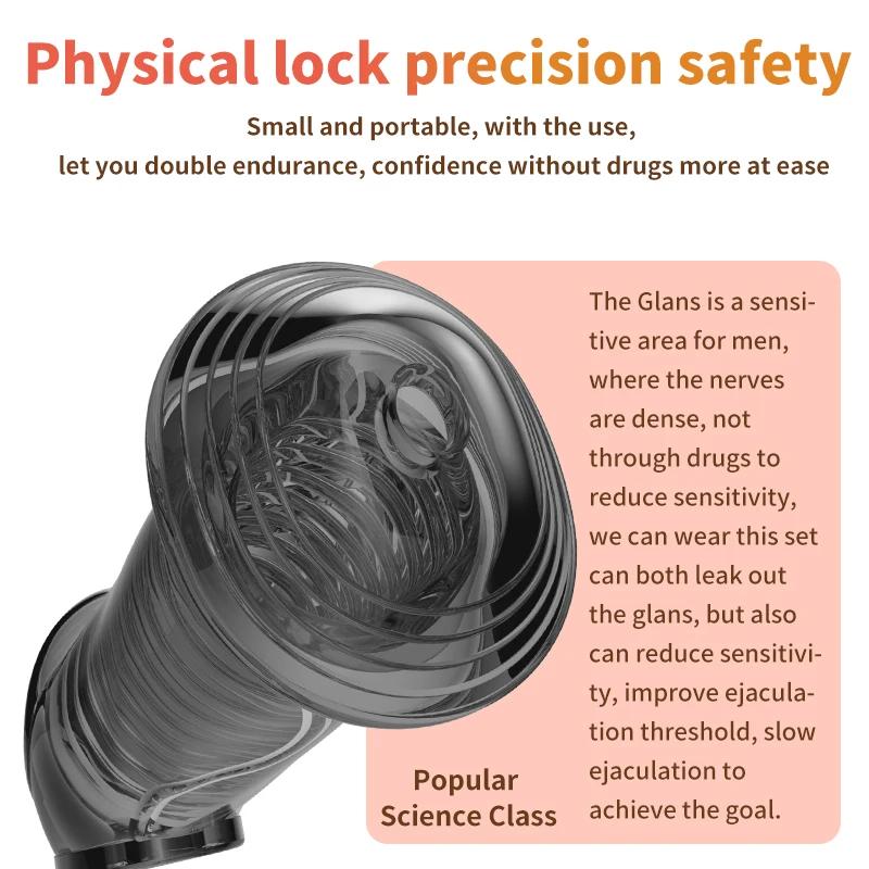 Enlargement Glans Cock Sleeve Male Foreskin Corrector Resistance Ring Delay Ejaculation Penis Ring Sex Toy 18 Men Penis Extender