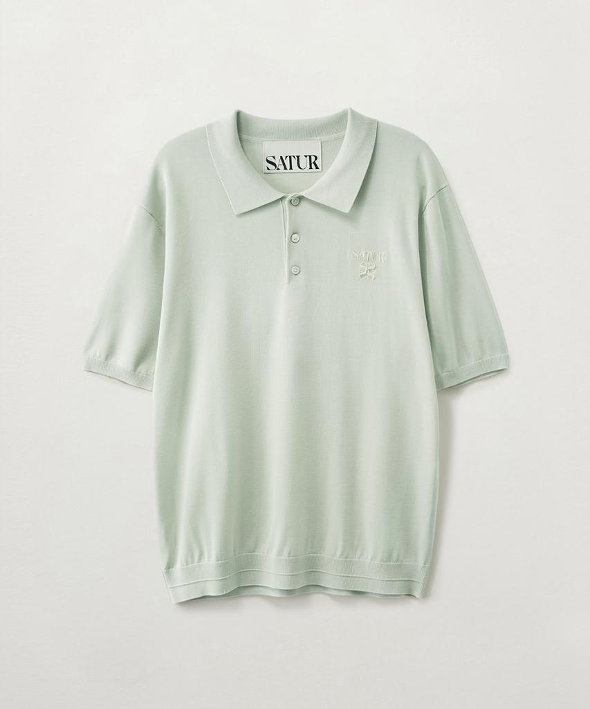 Seteo Classic Collar Half Knit Mint