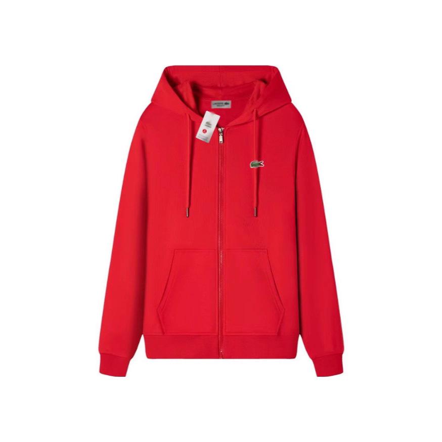 Unisex Embroidered Little Fish Zipper Hoodie - Autumn/Winter Sporty Cardigan with Pockets