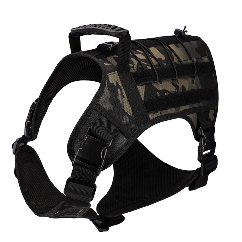 

New tactical breast bag, pet going out for dog walking, leash, explosion-proof vest, dog vest, large dog chest back.