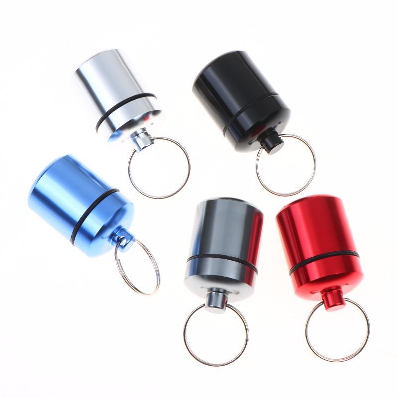 Aluminum Alloy Pill Case Keychain Portable Waterproof Mini Storage Container For Pills Earplugs And Small ItemsCentury House