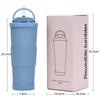 830Ml Large-Capacity Thermos Cup, Convenient Handle, One Cover, Double Drink Belt, Waist Cover, Water Cup, Large Hole Straw, Water Cup