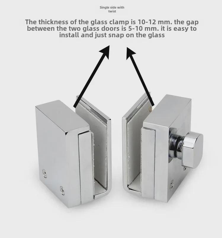 Încuietoare uși din sticlă - Încuietoare de podea cu o singură ușă pentru baie sau toaletă