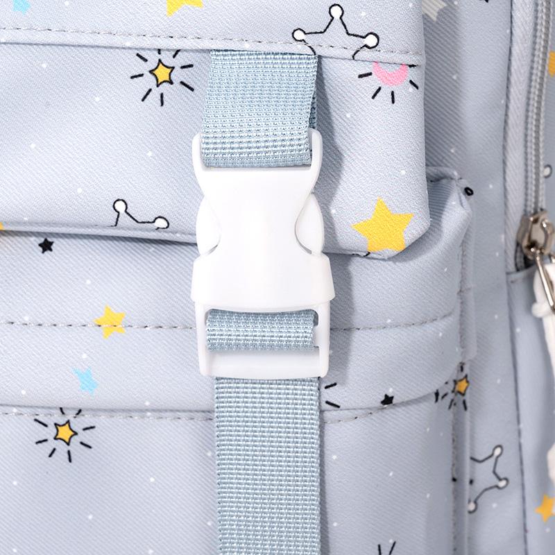 Large Capacity Backpack Printed Student Schoolbag Lightweight Backpack