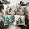 Santa & Rabbit & Squirrel Pillowcasessuitable For Sofa Car Bedroom Decorative Cushion Cover Pillow Cover