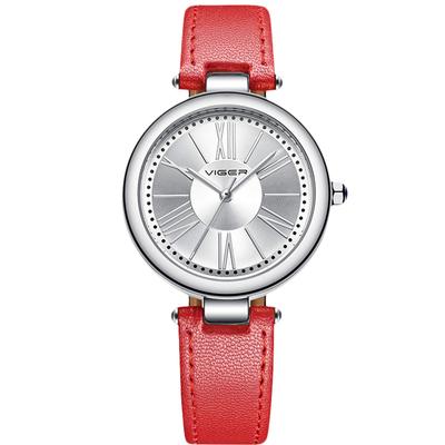RORIOS Wasser Japanisches Quarz Niedliches Einfaches Design für und Rotes B Damen-Uhr, Widerstandsfähig, Uhrwerk, Netz-/Lederarmband, Business, Freizeit, Pendeln,