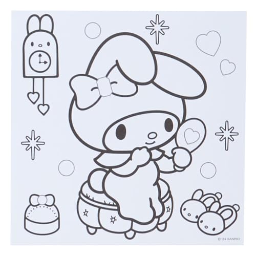 Sanrio Coloring Book & Sticker Set Pink Approx. Width 16 x Depth 3 x Height 22.5cm Sanrio Characters 429074