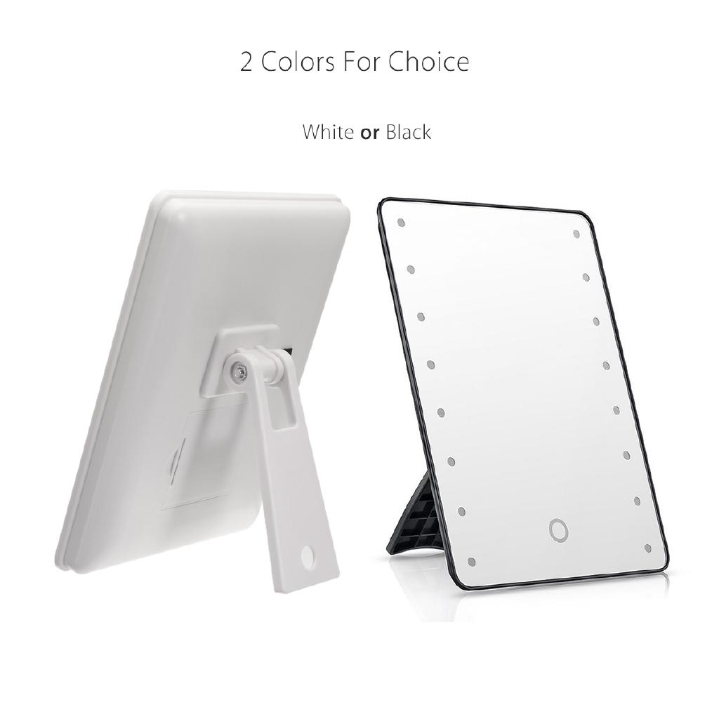 Espelho de Maquilhagem com Luz LED Lâmpada Espelho Cosmético Portátil com Ecrã Tátil Beleza Mesa de Toucador de Mesa Espelhos de Suporte Novo