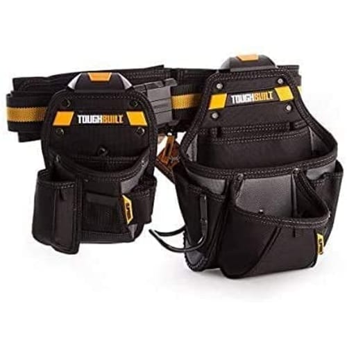 ToughBuilt - Handyman Tool Belt Set - 2-Pouch Padded Belt, Heavy-Duty Deluxe Organizer, Premium Quality - 10 Pockets, Hammer Loop, and 2 Patented Clip
