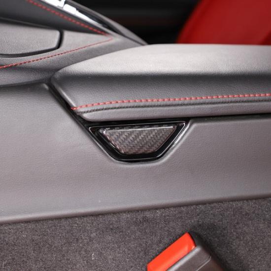 Dry Carbon For Corvette C8 Z06 Z51 Car Armrest Swtich Button Patch Styling Trim