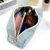 Trousse de maquillage octogonale en velours côtelé pour femme - Grande capacité, Rangement portable pour articles de toilette de voyage