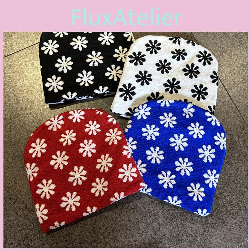 Color Fashionable Block Knitted Hat Acrylic Material Winter Outdoor Streetwear