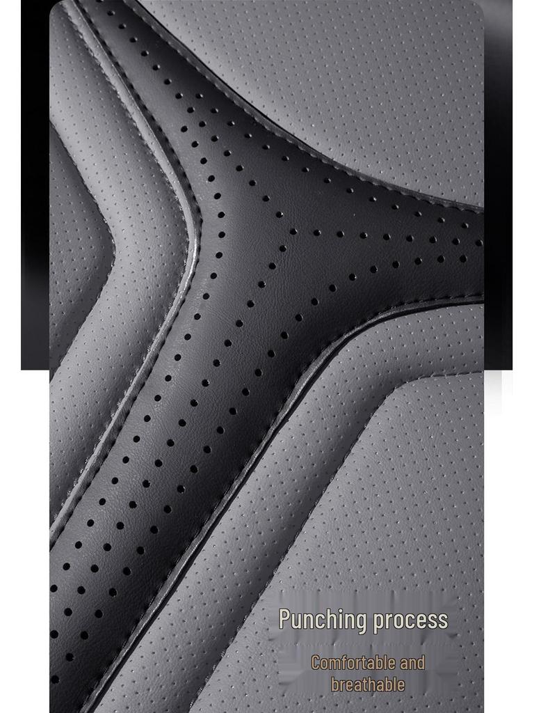 Full Leather Backrest Seat Cushion for Cars - Customizable, Full Surround, and Separate Type