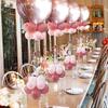 4x Balloon Stand with Base Easy Assembly Table Clear Acrylic Balloon Rods for