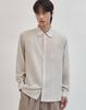 WORK ON BODY OFF Claire Semi-Overfit Linen Shirt [Oatmeal]