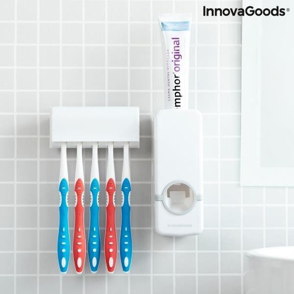 Distributeur dentifrice + porte-brosses - Innovagoods