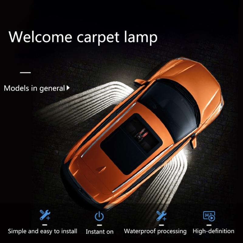 LED Araç Kapı Işığı Nezaket Projektörü Karşılama Işıkları Lambaları Aksesuarlar Çarpışma Önleyici Melek Kanatları 2 Adet