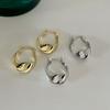 Vintage Metal Irregular Twisted Hoop Earrings for Women Girl Simple Gold Smooth Geometric Ear Buckle Jewelry Party Gifts