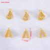 2Pcs 4Pcs 18K Gold Color Plated Zircon Pendant Pinch Clip Bails with Solder-On Pendant Bail For DIY Jewelry Making Accessories