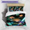 3pcs Cartoon Z-Zeldas pattern bedding set duvet cover set includes duvet cover &pillowcases, perfect all season bedroom decoration & gift