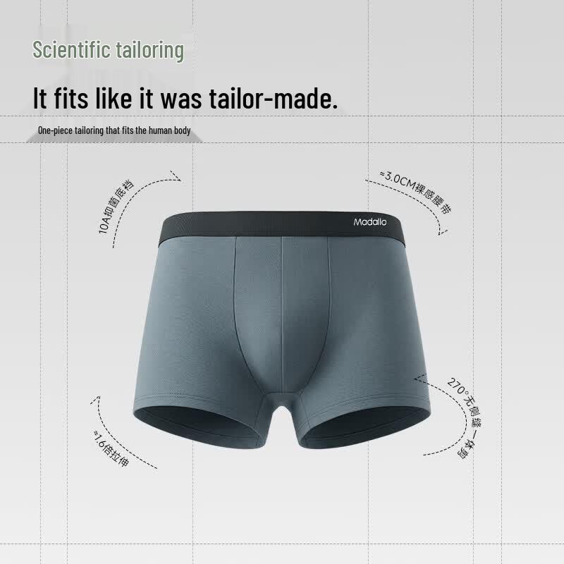 Herren Modal Nahtlose Antibakterielle Boxer-Slips 4er-Pack