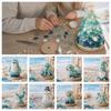 Mit LED-Lichtern DIY 3D Meerglas-Kunst-Set Feiertags-Tischdekoration Bastelarbeiten Romantisches Geschenk