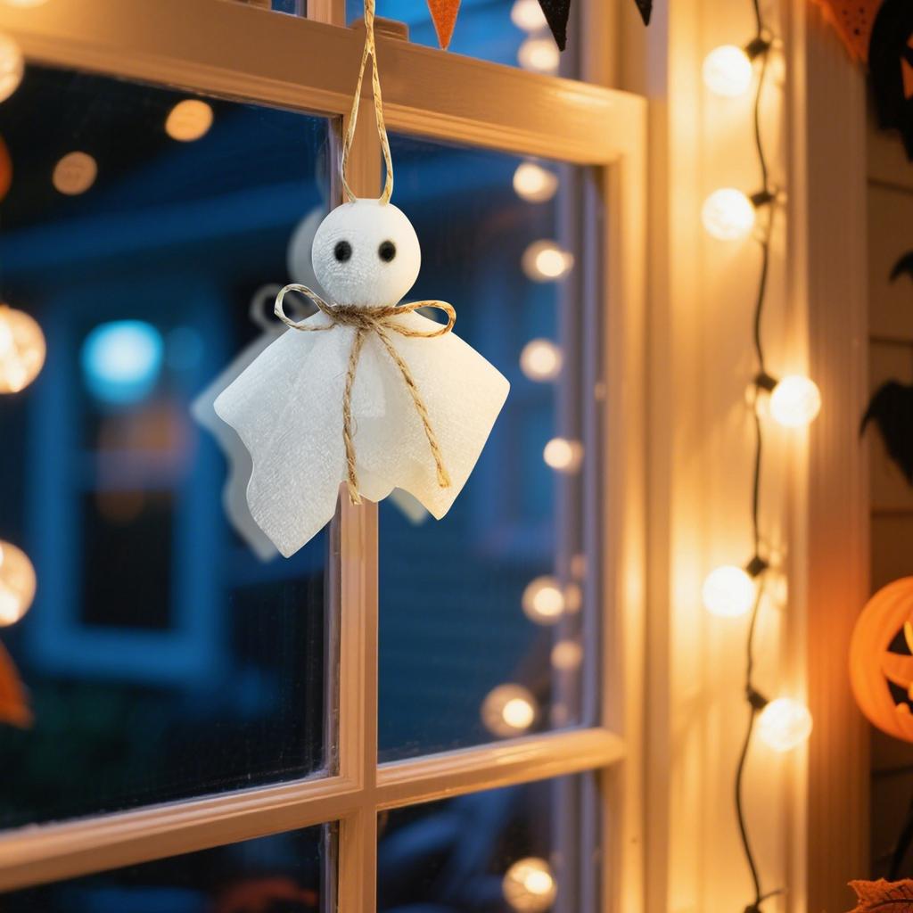 Halloween Hanging Ornament, 3 Inch Small Hanging Tree Ornament, Rustic Fabric Hanging Ornament For Haunted House Party Yard Tree Dec