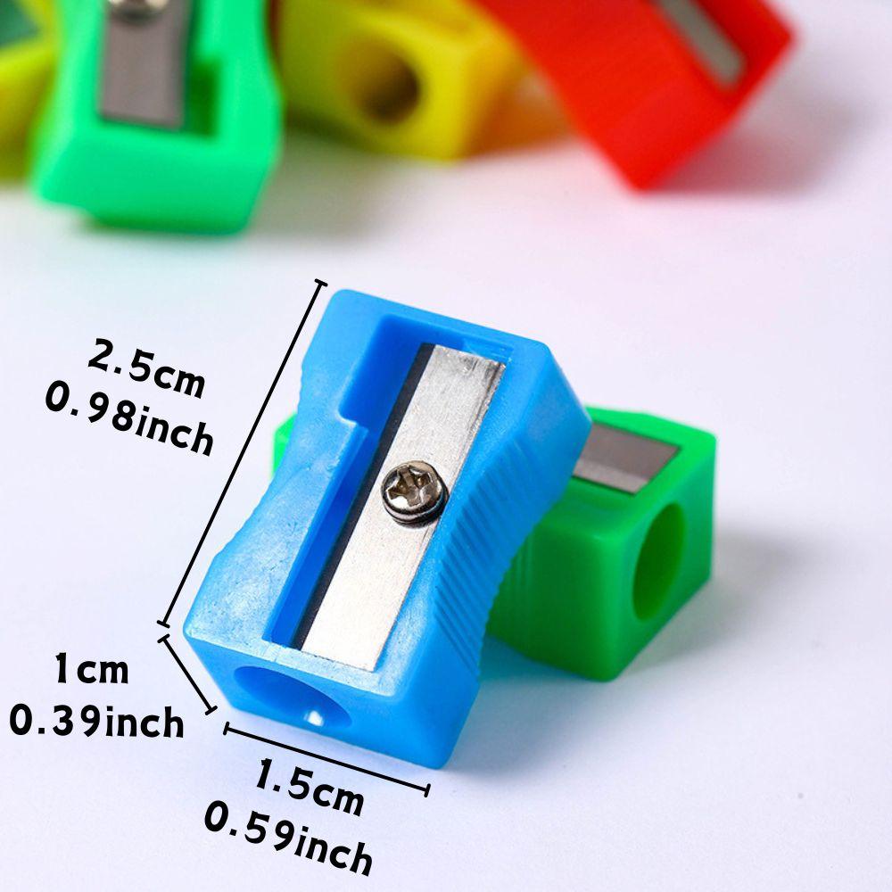 5/28pcs Plastic Manual Pencil Sharpeners, Colorful Single Hole, Portable for School, Office, Students Stationery Supplies YMY