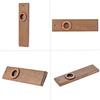 Wooden Kazoo Musical Instrument Ukulele Guitar Partner Wood Harmonica with Metal Box for Music Lover