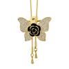 High-End Autumn And Winter Long Sweater Chain, One Pair Of Butterfly Flower Necklaces, Women'S Versatile Clothes Accessories
