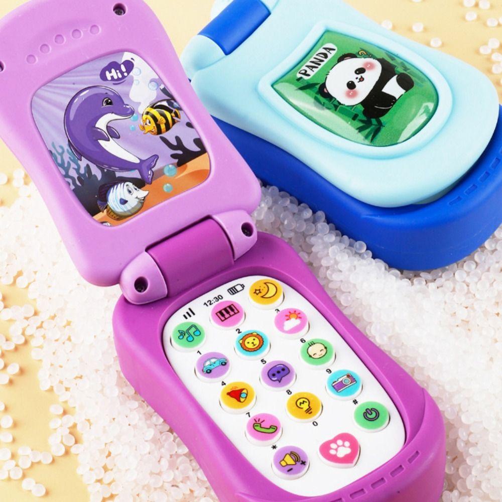 Flip Cover Phones Musical Toys Simulation Phone Control Music Sleeping Toy  Birthday Gifts