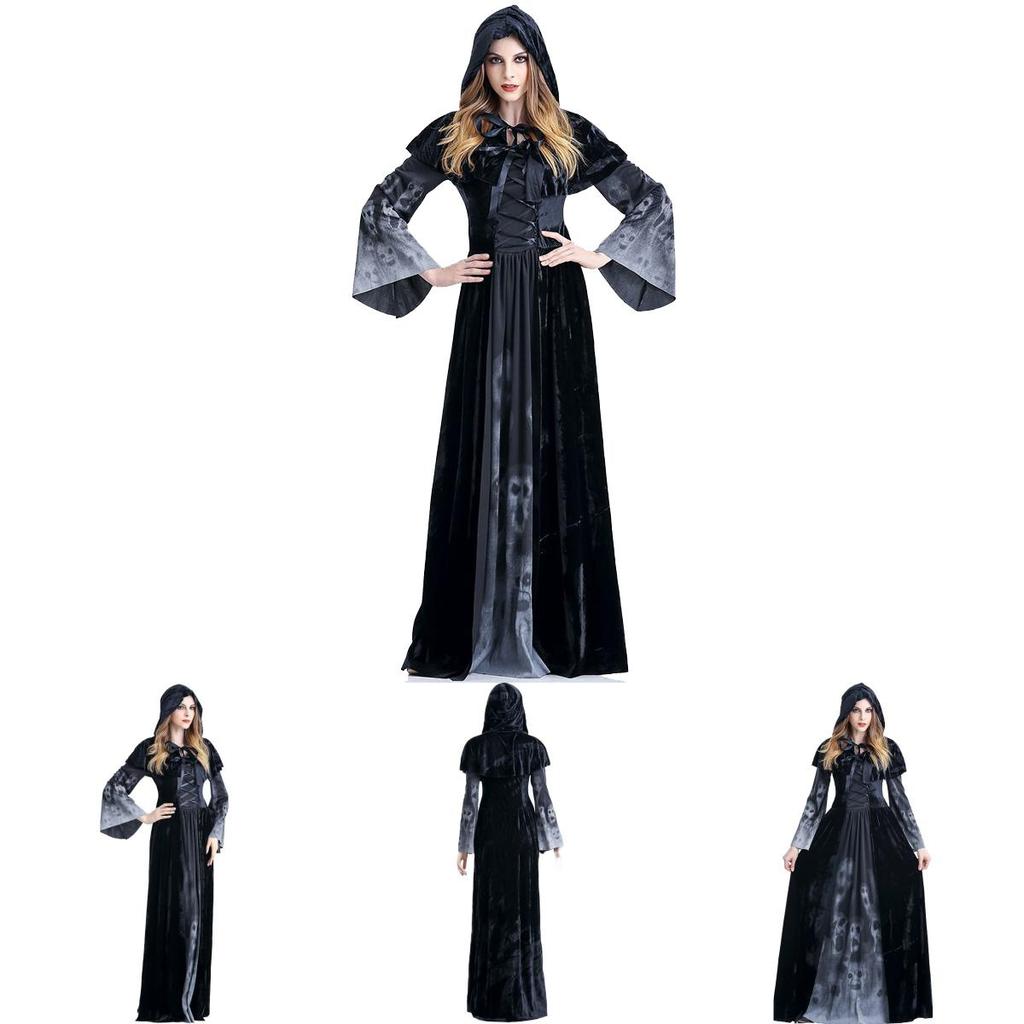 Stunning Gothic Witch Sorceress Costume For Women Featuring Exquisite Corset Style