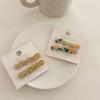 2pcs/set Acetate Hair Clips Pastel Color Wave Geometric Barrettes Women Hair Accessories Side Pins Hairpin