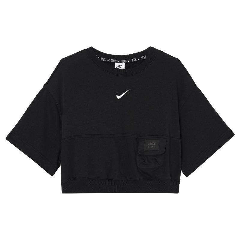 

Nike Sportswear City Utility Solid Logo Loose Short Sleeve T-Shirt Women Tops Black DV8039-010 L