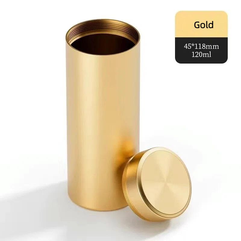 Luftdichte Geruchsdichte Teedose aus Aluminiumlegierung Mini Kräuter Vorratsbehälter Tragbarer Kaffee Aufbewahrungsbehälter Auslaufsichere Teedose