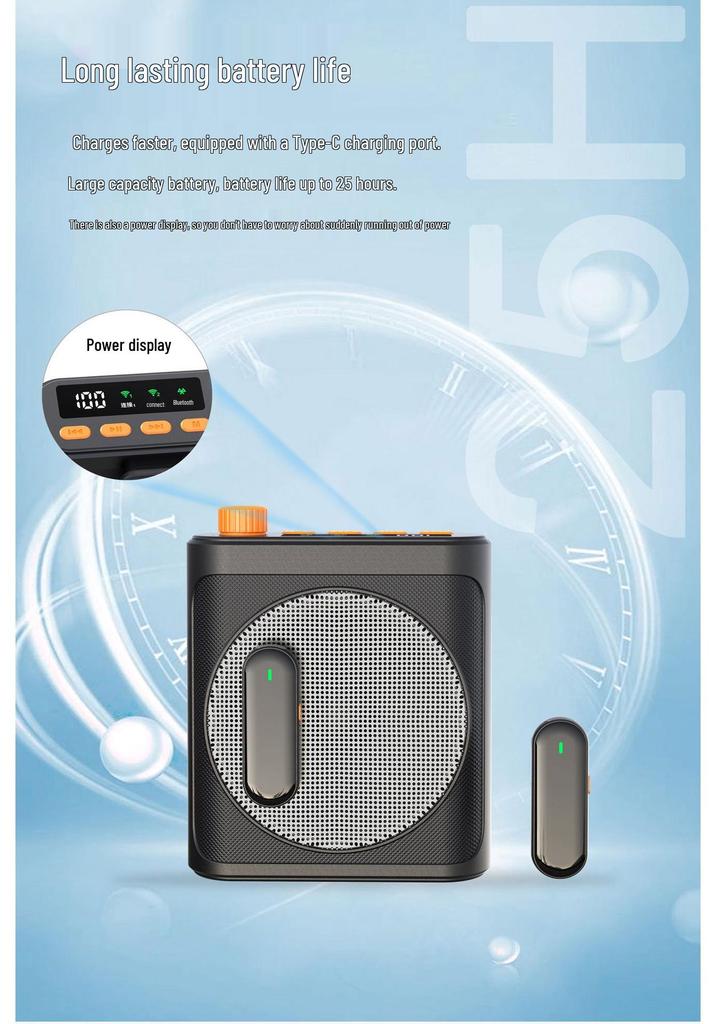 Portable Wireless Megaphone Speaker for Teachers, Tour Guides, and Outdoor Promotions