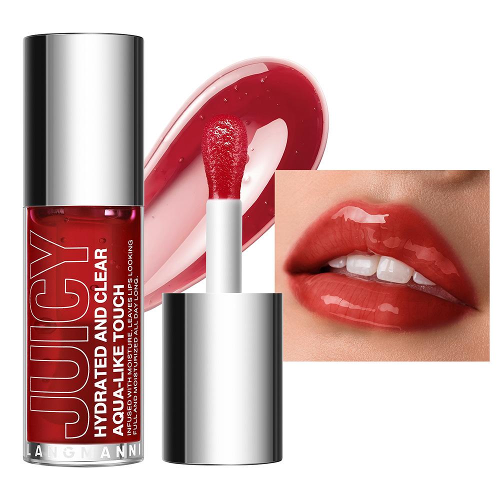 

LANGMANNI 6 шт. Маленькая бутылочка увлажняющего желеобразного масла для губ, стойкое увлажняющее гладкое мерцающее увлажняющее средство для губ