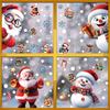 Christmas Window Stickers Set, Static Cling Glass Décor for Home
