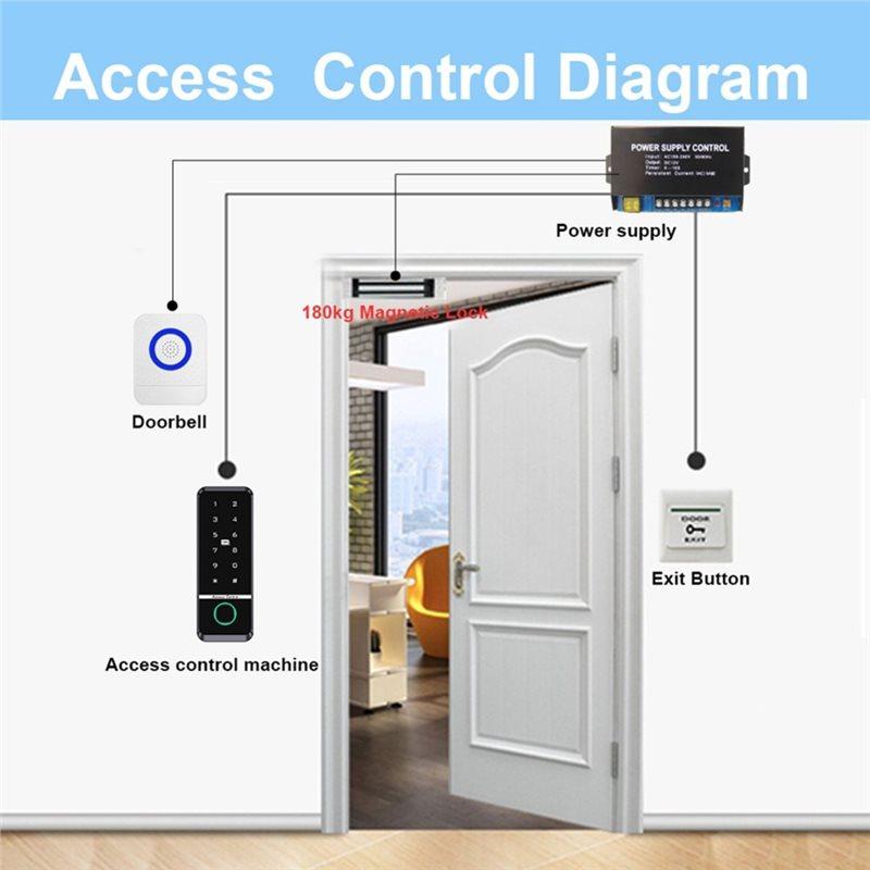 A25F-RFID Keypad Tuya Smart Door Lock Fingerprint Access Control Electronic Gate Opener Home Security System 10PCS Card Included
