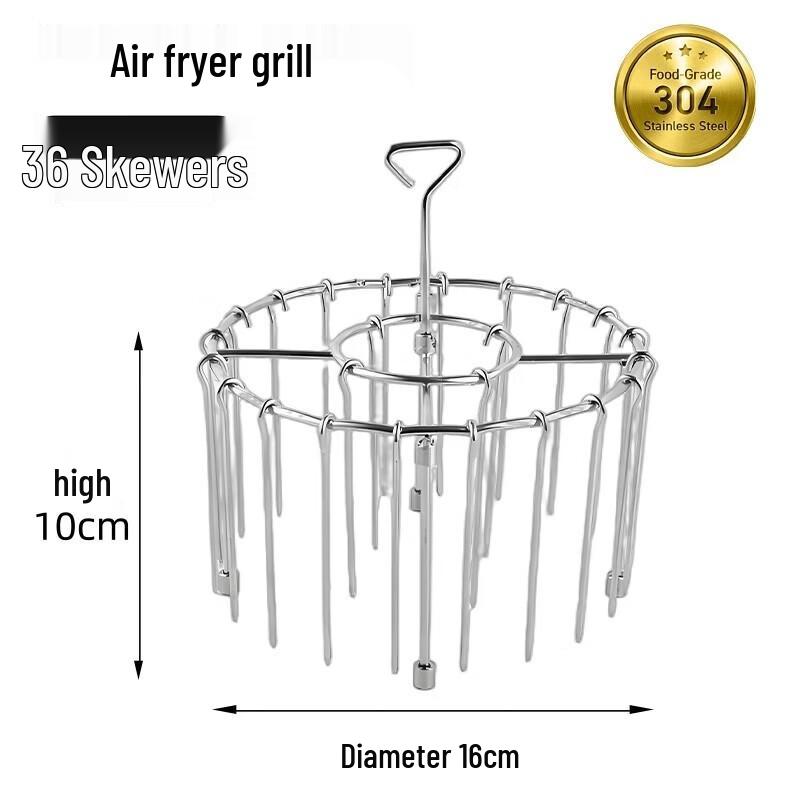 Food-Grade 304 Stainless Steel Air Fryer & Oven Grill Rack
