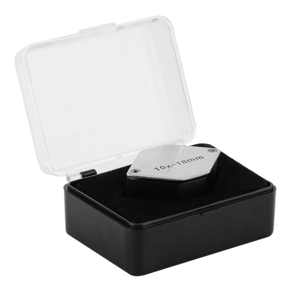 

10x Hexagon Loupe Jewelry Optical Magnifier Glasses Magnifying Lens Checking Tool