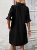 2025 European American Autumn Women's Casual Loose Solid Dress