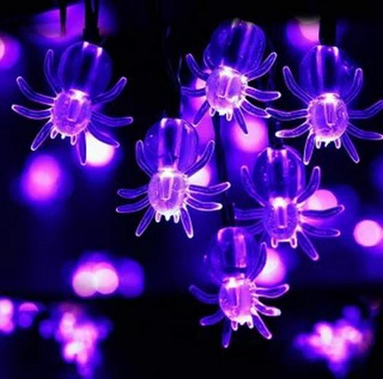 

LED Ghost Hand Halloween String Lights - Spooky Pumpkin & Skull Décor 2m 10 lights battery