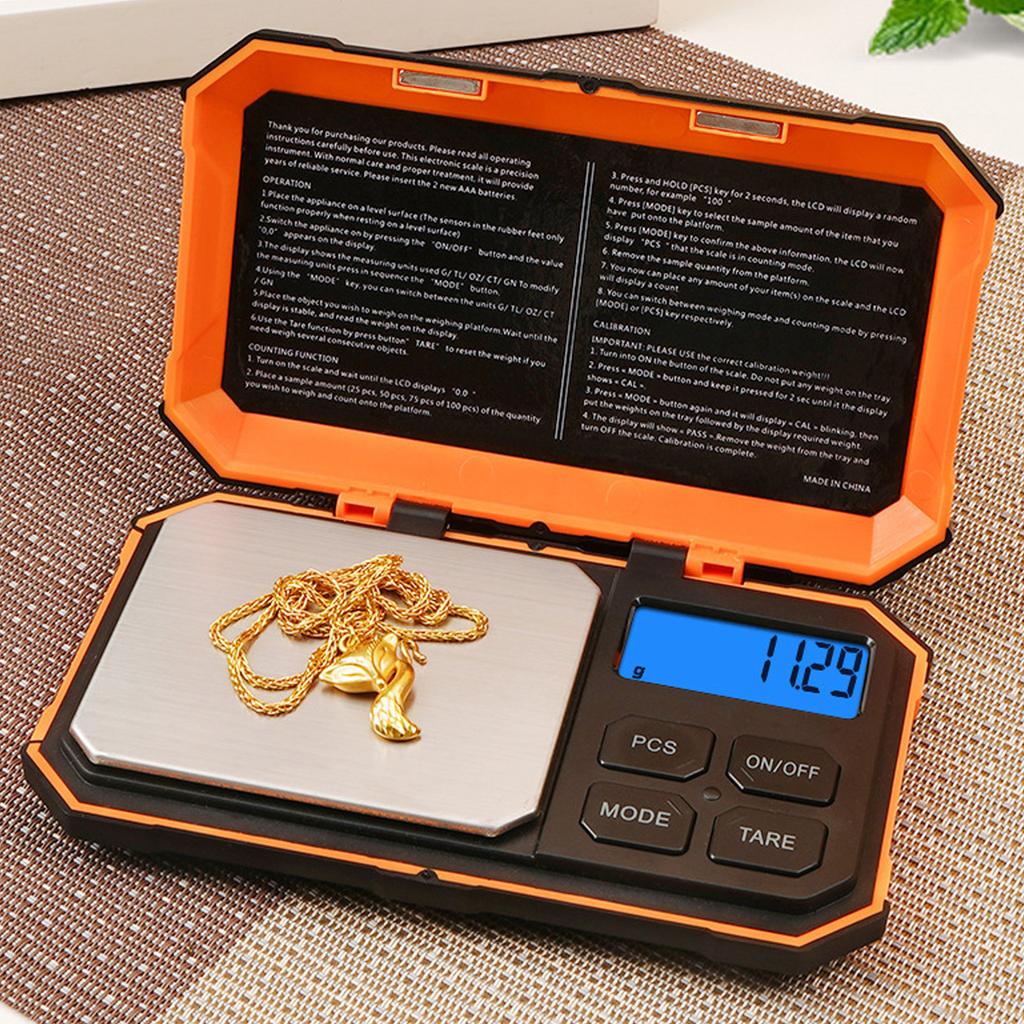 Gram Scale 500g 0.01g 5 Unit Modes Multifunctional Digital Jewelry Scale with LCD Backlit Display fo