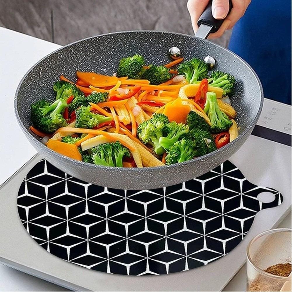 Silicone Induction Cooktop Mats Heat Resistant Reusable Induction Cooktop Protector Nonslip Easy Cleaning Induction Hob Cover