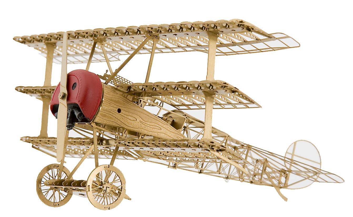 

Aerobase A001 Серия Микро Музей 1/48 Fokker Dr.1 Красный Барон Истребитель ПМВ Модель из травлёной латуни